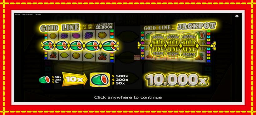 Slot machine Gold Line with access to free game online, picture 1