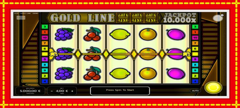 Slot machine Gold Line with access to free game online, picture 2