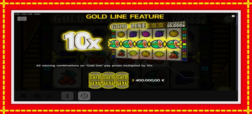 Slot machine Gold Line with access to free game online, picture 5