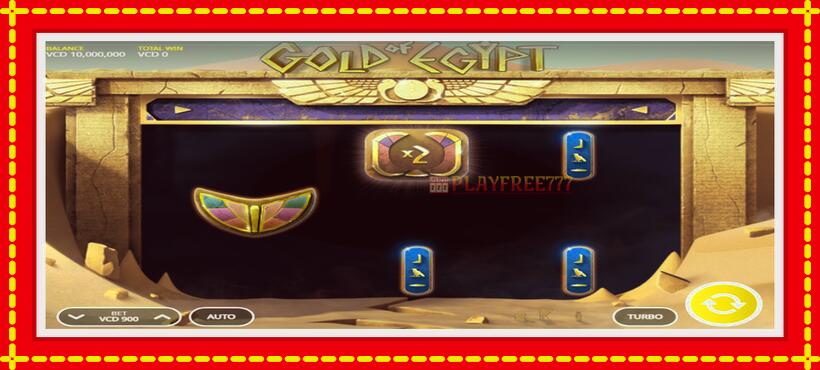 Slot machine Gold of Egypt with access to free game online, picture 1