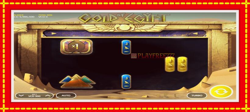 Slot machine Gold of Egypt with access to free game online, picture 2