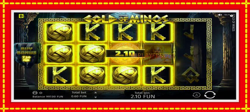 Slot machine Gold of Minos with access to free game online, picture 2