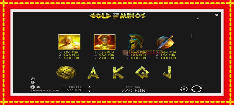 Slot machine Gold of Minos with access to free game online, picture 6