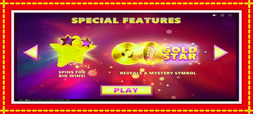 Slot machine Gold Star with access to free game online, picture 1