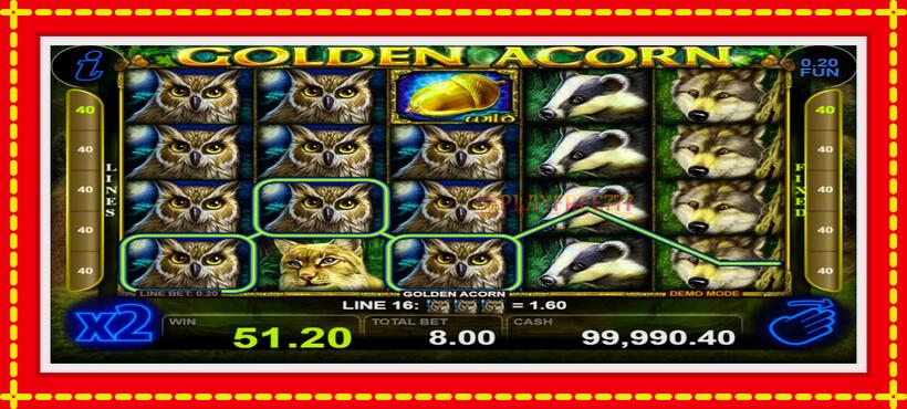 Slot machine Golden Acorn with access to free game online, picture 2