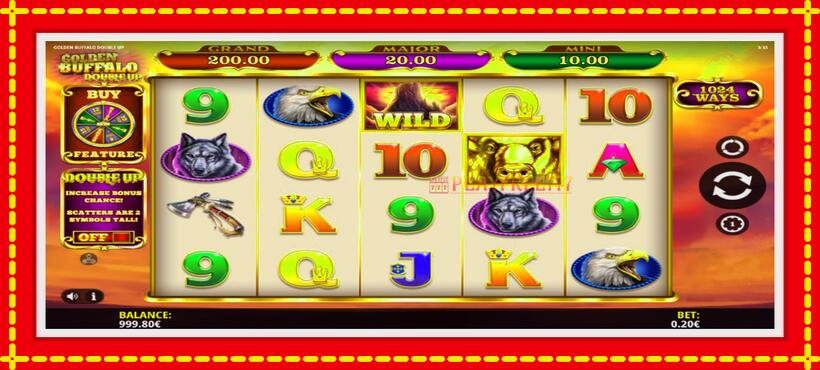 Slot machine Golden Buffalo Double Up with access to free game online, picture 2