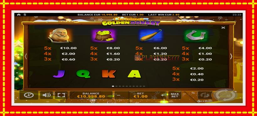 Slot machine Golden Donkey Christmas with access to free game online, picture 4