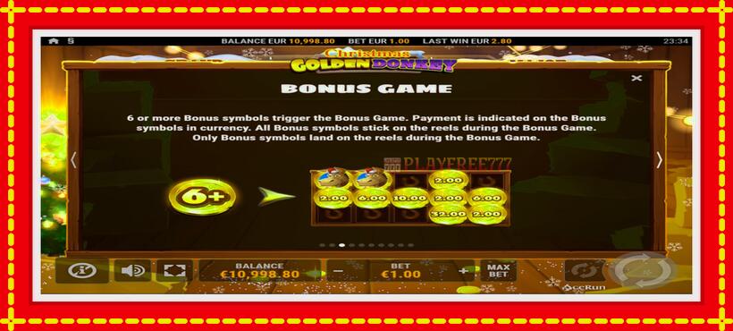 Slot machine Golden Donkey Christmas with access to free game online, picture 6