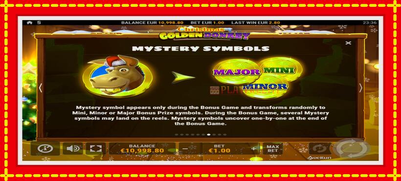 Slot machine Golden Donkey Christmas with access to free game online, picture 7