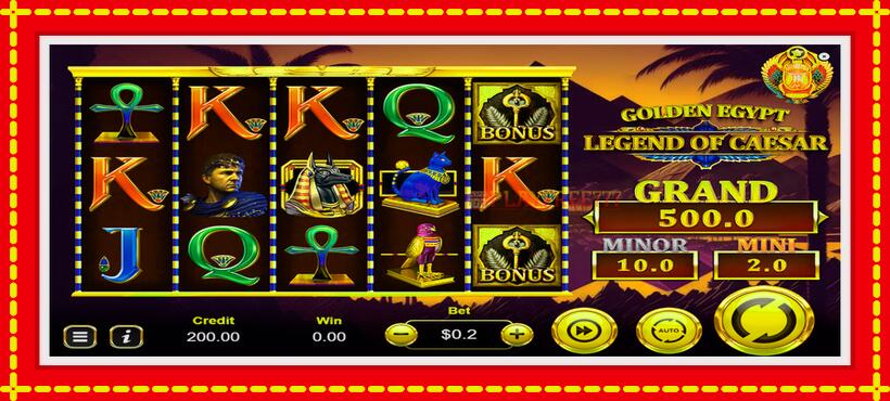 Slot machine Golden Egypt Legend of Caesar with access to free game online, picture 1