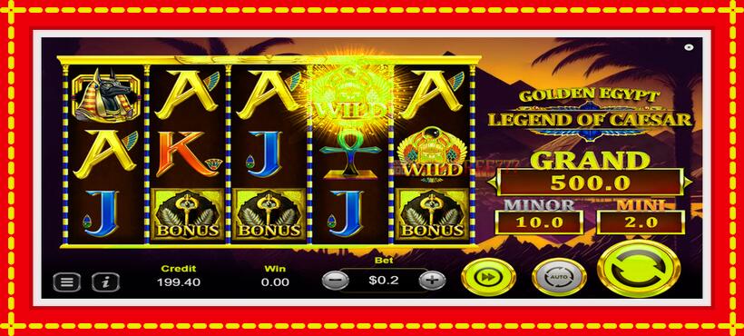 Slot machine Golden Egypt Legend of Caesar with access to free game online, picture 2