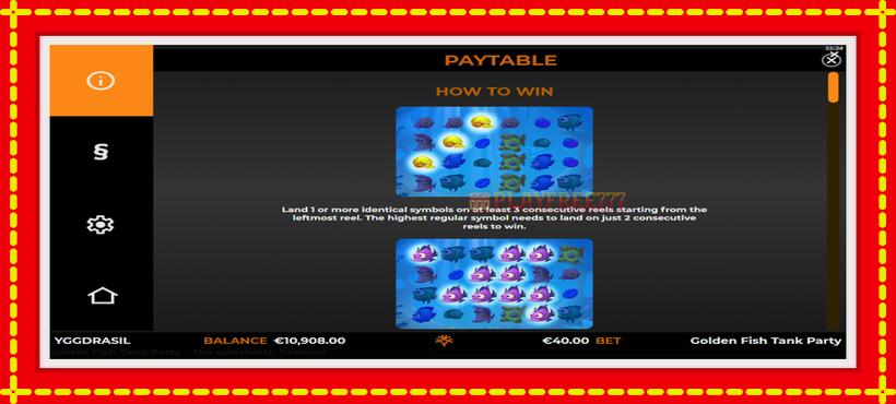 Slot machine Golden Fish Tank Party with access to free game online, picture 5