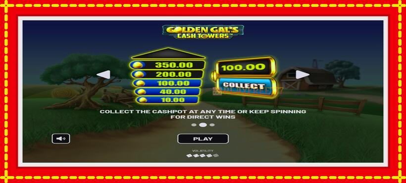 Slot machine Golden Gal’s Cash Tower with access to free game online, picture 4