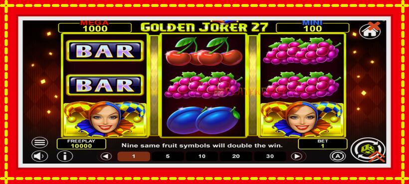 Slot machine Golden Joker 27 Hold & Win with access to free game online, picture 2