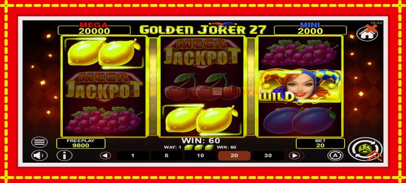 Slot machine Golden Joker 27 Hold & Win with access to free game online, picture 3