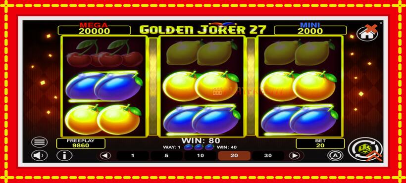 Slot machine Golden Joker 27 Hold & Win with access to free game online, picture 4