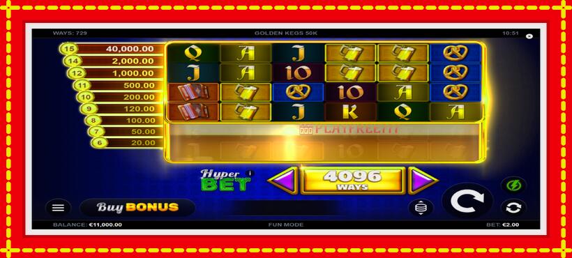 Slot machine Golden Kegs 50K with access to free game online, picture 2