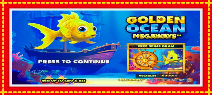 Slot machine Golden Ocean Megaways with access to free game online, picture 1