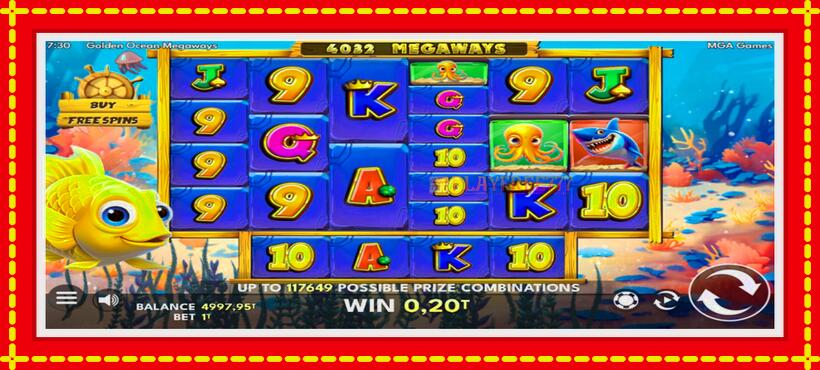 Slot machine Golden Ocean Megaways with access to free game online, picture 2