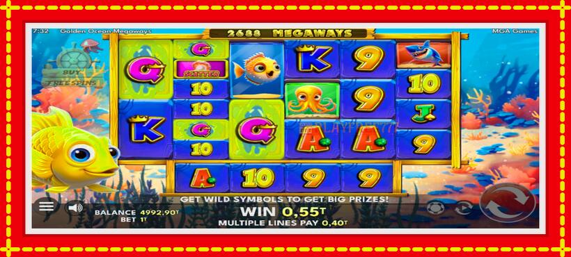 Slot machine Golden Ocean Megaways with access to free game online, picture 3