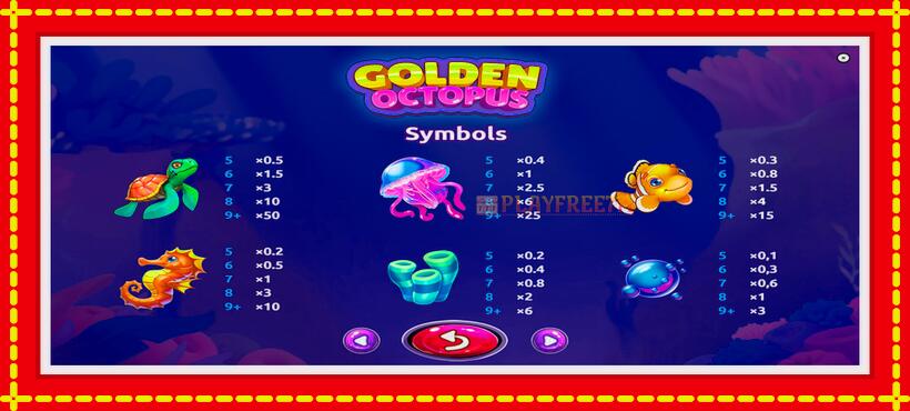 Slot machine Golden Octopus with access to free game online, picture 6