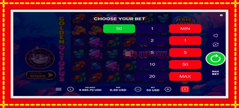 Slot machine Golden Octopus with access to free game online, picture 7