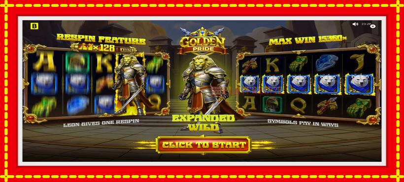 Slot machine Golden Pride with access to free game online, picture 1