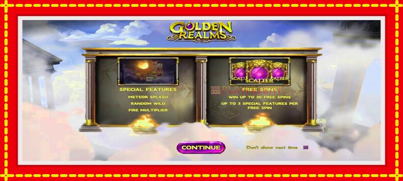 Slot machine Golden Realms with access to free game online, picture 1