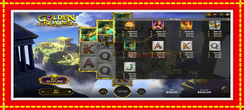 Slot machine Golden Realms with access to free game online, picture 5