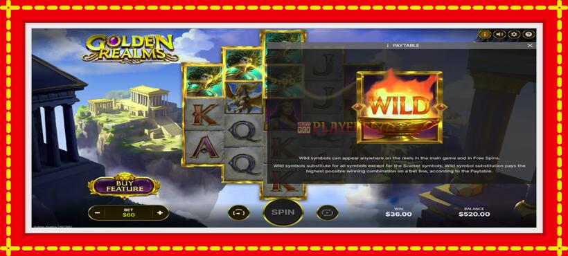 Slot machine Golden Realms with access to free game online, picture 6