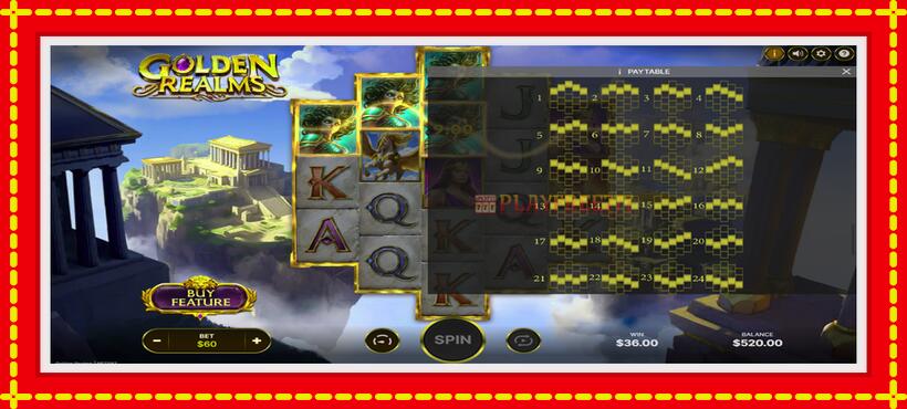 Slot machine Golden Realms with access to free game online, picture 7