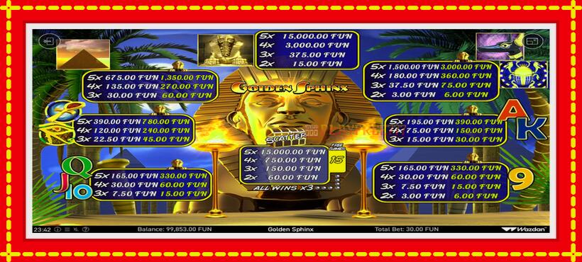 Slot machine Golden Sphinx with access to free game online, picture 6