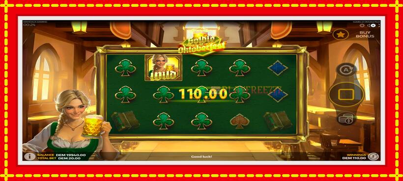 Slot machine Goldie at Oktoberfest with access to free game online, picture 2