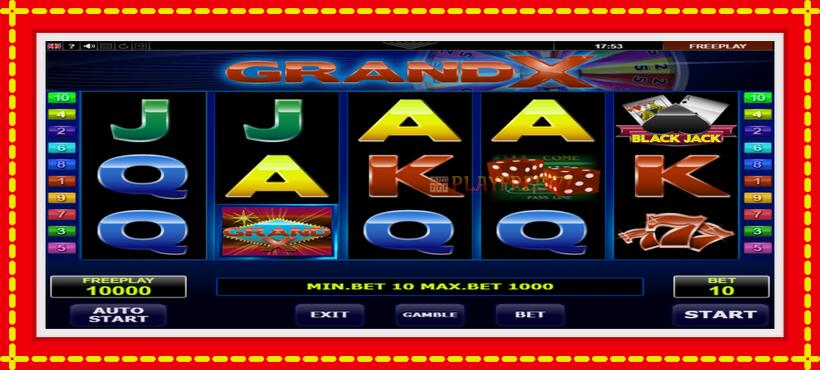 Slot machine GrandX with access to free game online, picture 2