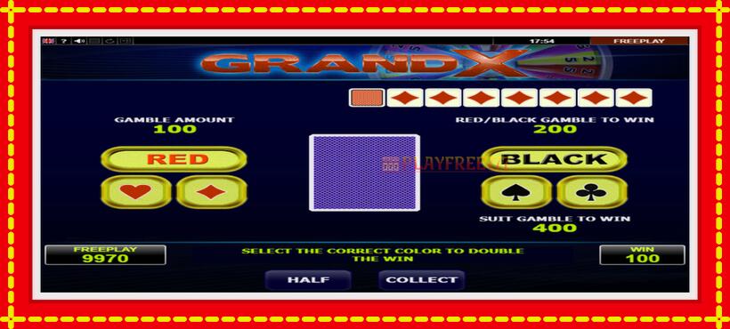 Slot machine GrandX with access to free game online, picture 4