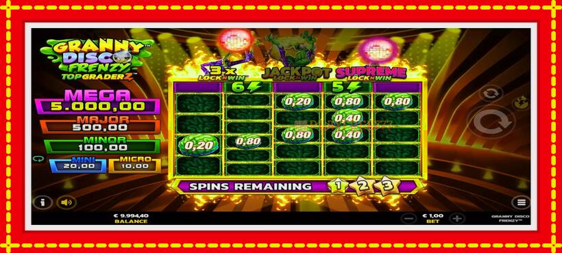 Slot machine Granny Disco Frenzy with access to free game online, picture 7