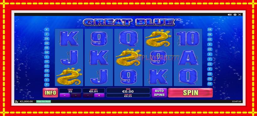 Slot machine Great Blue with access to free game online, picture 1