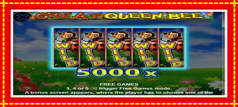 Slot machine Great Queen Bee with access to free game online, picture 4