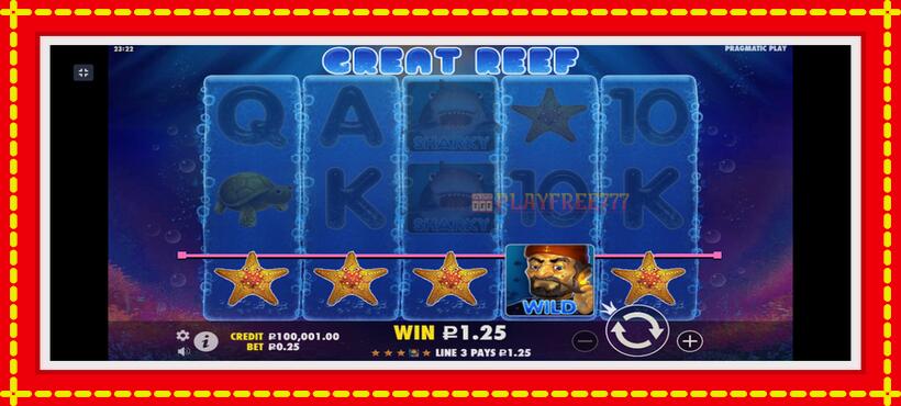 Slot machine Great Reef with access to free game online, picture 2