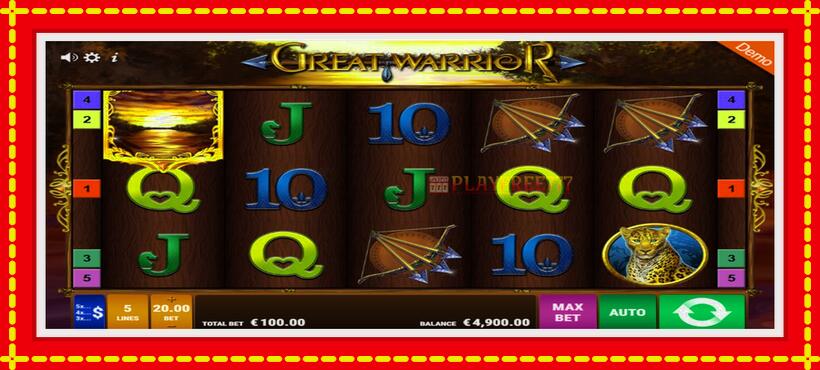 Slot machine Great Warrior with access to free game online, picture 2