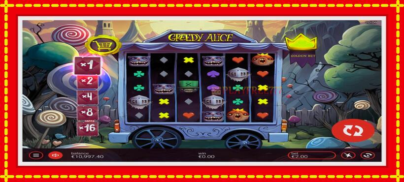 Slot machine Greedy Alice with access to free game online, picture 2