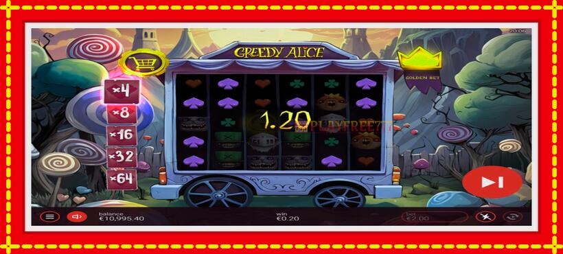 Slot machine Greedy Alice with access to free game online, picture 3