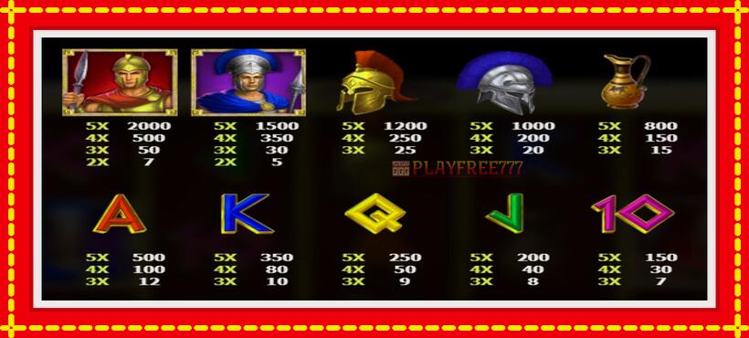 Slot machine Greek War with access to free game online, picture 4