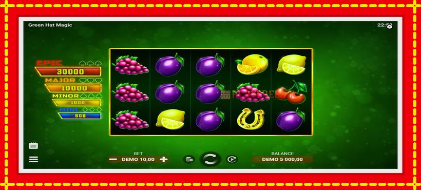 Slot machine Green Hat Magic with access to free game online, picture 2