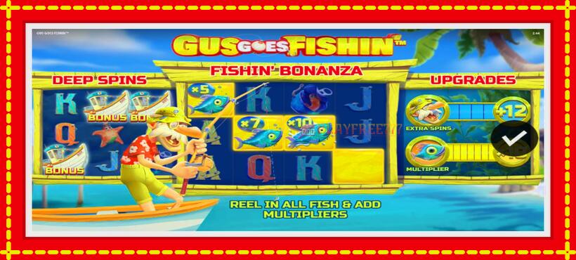 Slot machine Gus Goes Fishin with access to free game online, picture 1