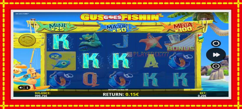 Slot machine Gus Goes Fishin with access to free game online, picture 3