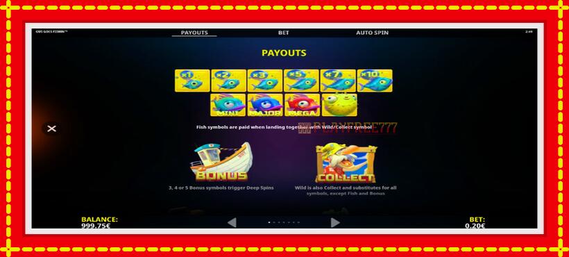 Slot machine Gus Goes Fishin with access to free game online, picture 4