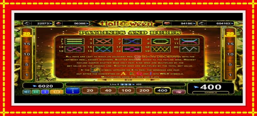 Slot machine Halloween with access to free game online, picture 7