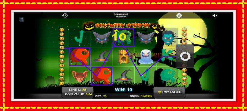 Slot machine Halloween Horrors with access to free game online, picture 2