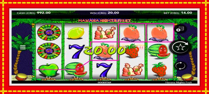 Slot machine Havana Nights Fruit with access to free game online, picture 2